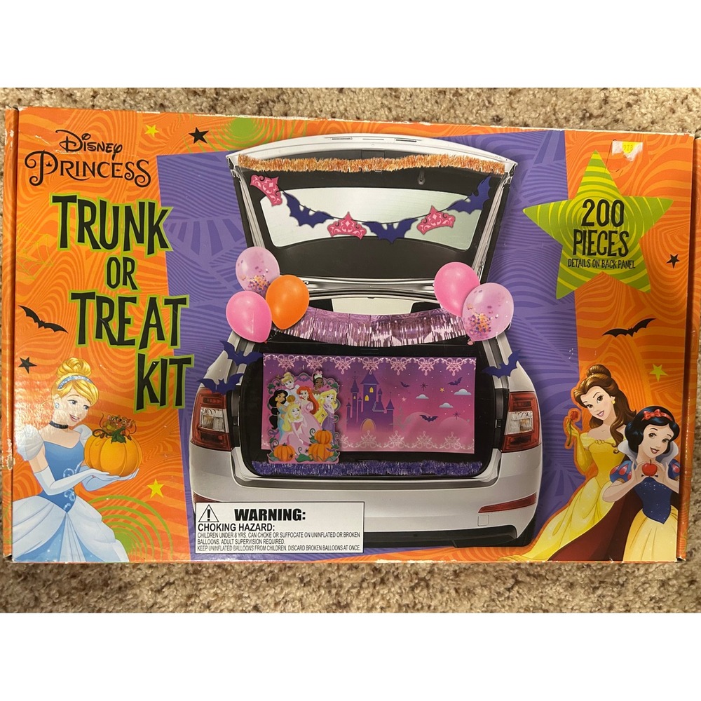 Disney PRINCESS Halloween TRUNK OR TREAT Party Car Decorations 200 Piece Kit NEW
